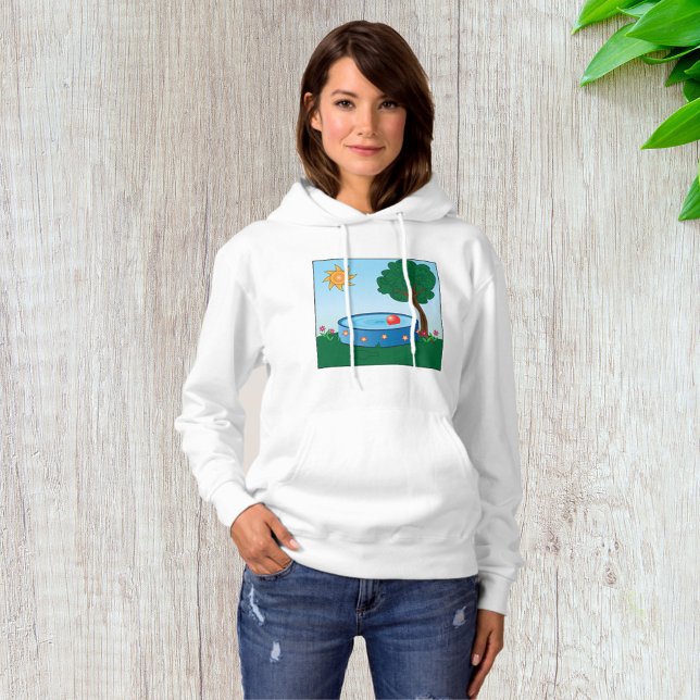 Kids Backyard Pool Scene with Sun Tree Hoodie (Creator Uploaded)