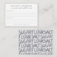 Kids' Baking Birthday Bash | Children Recipe Card