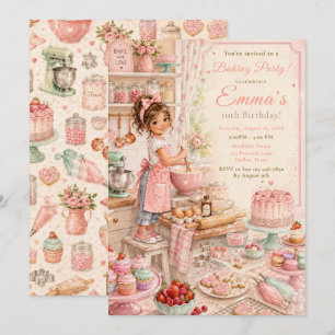 Kids Baking Birthday Invitation