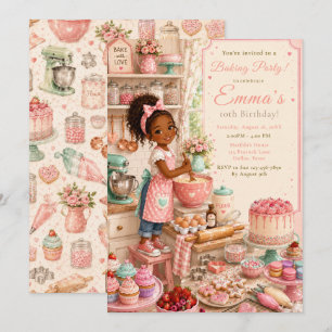 Kids Baking Birthday Invitation