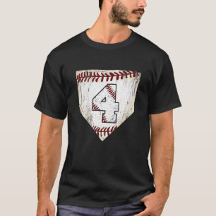 Kids Baseball 4th Birthday 4 Year Old Boy Girl Bo T-Shirt