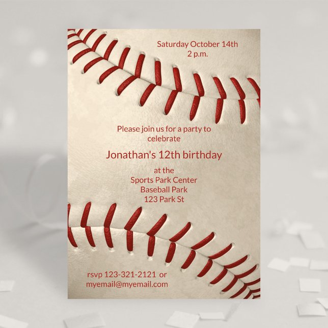 kids baseball birthday or team party invitation (Creator Uploaded)