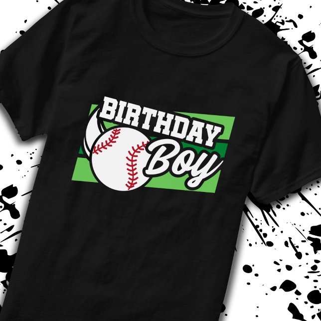 Kids Baseball Birthday Party Birthday Boy T-Shirt (Creator Uploaded)