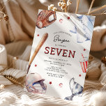 Kids Baseball Birthday Party Invitation<br><div class="desc">Bring the excitement of the ballpark to your child's  birthday with our baseball themed party invitations. Crafted with beautiful watercolor imagery,  they're a sure hit for your little one's birthday celebration.</div>