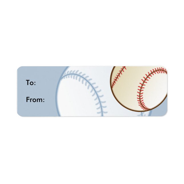 Kids Baseball Gift Tag Labels (Front)