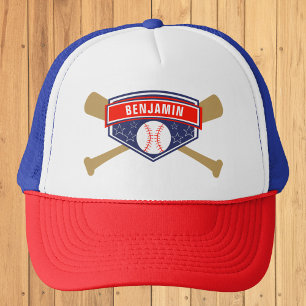 Kids Baseball Personalised Name Trucker Hat