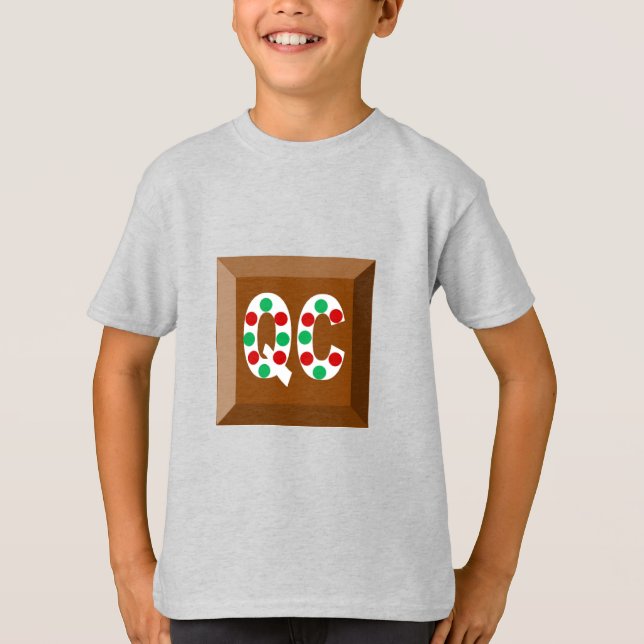 Kids' Basic T-Shirt ash  CHOCOLATE  QUEBEC (Front)