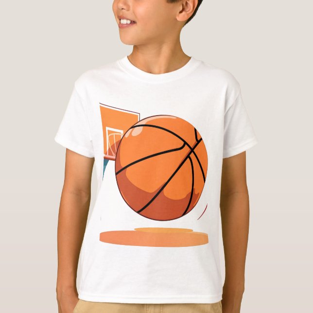 Kids' Basic T-Shirt - Big Basketball (Front)