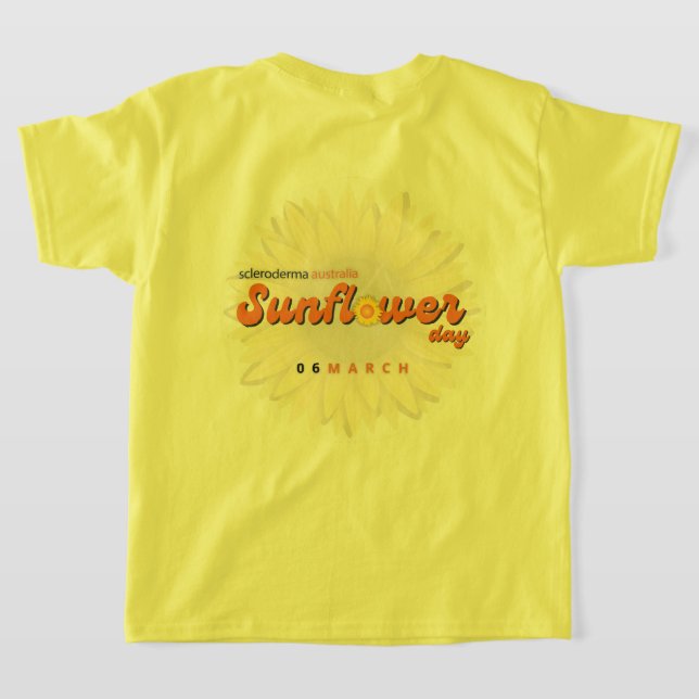 Kids Basic T-Shirt - National Sunflower Day (Laydown Back)