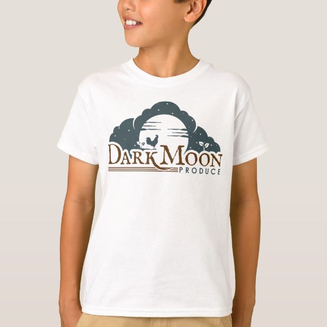 Kid's Basic Tshirt - Dark Moon Produce Branded (Front)