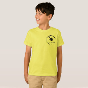 Kids basic yellow shirt with our sweet bee logo