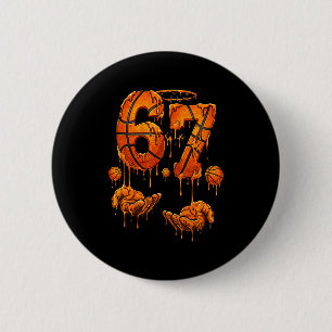 Kids basketball 67 six seven funny birthday memeKi 6 Cm Round Badge