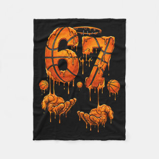 Kids basketball 67 six seven funny birthday memeKi Fleece Blanket