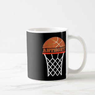 Kids Basketball Anthony Custom Name Gift For Boys Coffee Mug