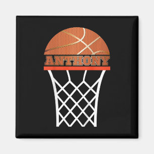 Kids Basketball Anthony Custom Name Gift For Boys Magnet