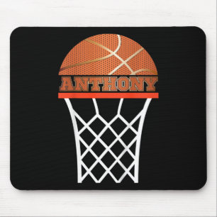 Kids Basketball Anthony Custom Name Gift For Boys Mouse Pad