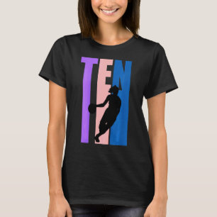 Kids Basketball Girl 10 Today Birthday 10th Tenth T-Shirt