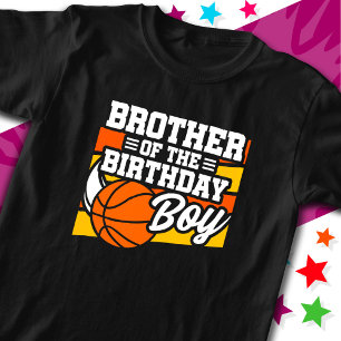 Kids Basketball Party Brother of the Birthday Boy T-Shirt