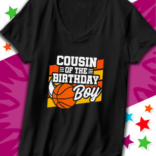 Kids Basketball Party Cousin of the Birthday Boy T-Shirt