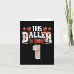 Kids Basketball player 1 Years Old Boy Basketball  Card