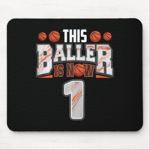 Kids Basketball player 1 Years Old Boy Basketball Mouse Pad