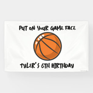 Kids Basketball Sports Birthday Party  Banner