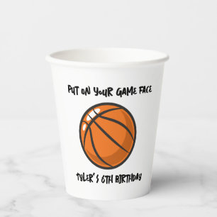Kids Basketball Sports Birthday Party  Paper Cups