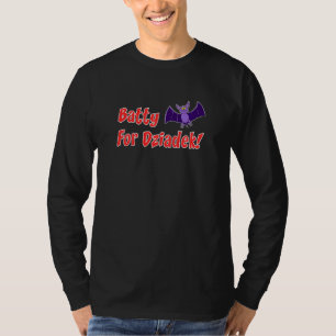 Kids Batty For Dziadek Halloween Bat Pun T-Shirt