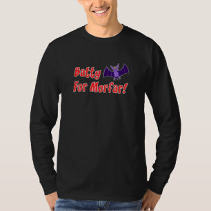 Kids Batty For Morfar Halloween Bat Pun T-Shirt