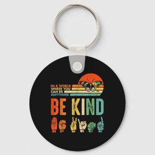 Kids Be Kind Autism Awareness ASL Mum Teacher Kind Key Ring