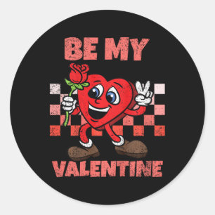 Kids Be My Valentine Valentines Day Heart Toddler Classic Round Sticker