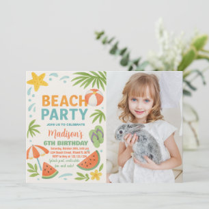 Kids Beach Birthday Invitation & Decor