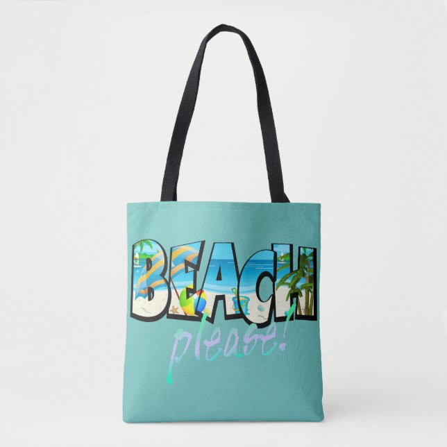 Kids Beach Please! Tote Bag (Front)
