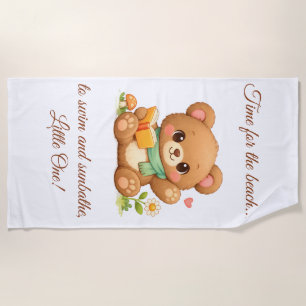 Kids Beach Towel "Fairytale Reading Bear"