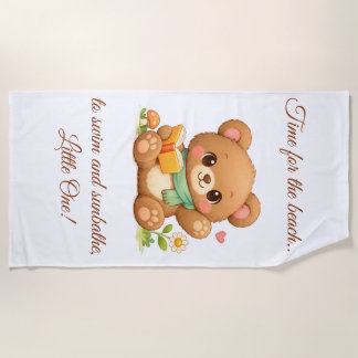 Kids Beach Towel | "Fairytale Reading Bear"