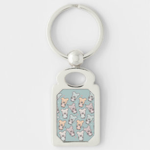 Kids Bears and Doughnuts Pattern Key Ring