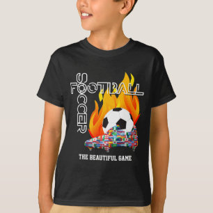 Kids Beautiful Game World Football Soccer T Shirt