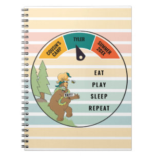 Kid's Beaver Snake Opossum Camp Diary Notebook