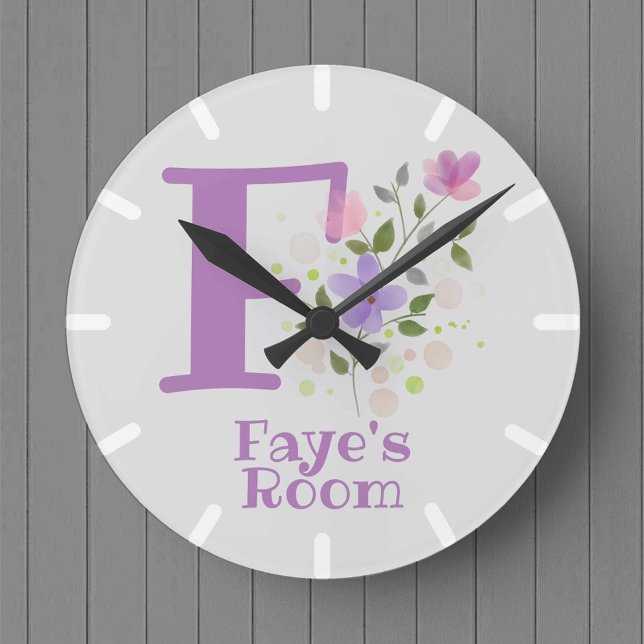 Kids Bedroom Clock with Name & Initial (Creator Uploaded)