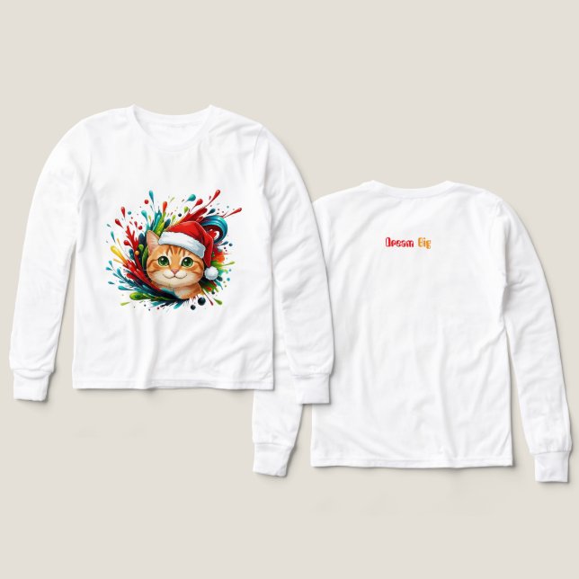 Kids Bella+Canvas Tri-Blend Long Sleeve Shirt (Design Front & Back)