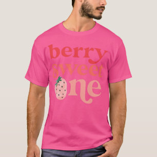 Kids Berry Sweet One Strawberry First Birthday Dau T-Shirt