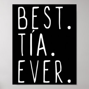 Kids Best Tia Ever Cool Gift 10 Black Poster