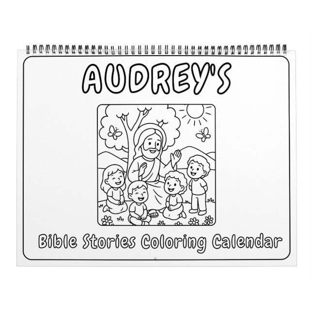 Kids Bible Stories Coloring Calendar (Cover)