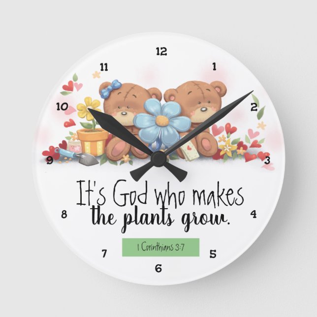 Kids Bible verse wall clock (Front)