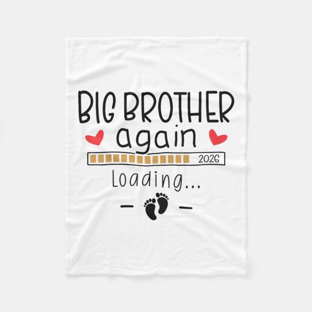 Kids Big Brother Again Est 2026 - 3rd Baby Pregnan Fleece Blanket (Front)