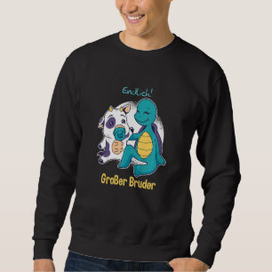 Kids Big Brother Cow & Tortoise Expectant Brother Sweatshirt