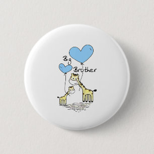 Kids Big Brother Cute Giraffes Gift Idea Toddler S 6 Cm Round Badge