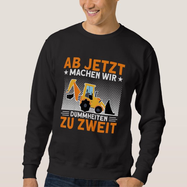 Kids Big Brother Digger Digger Driver Brothers Sweatshirt (Front)