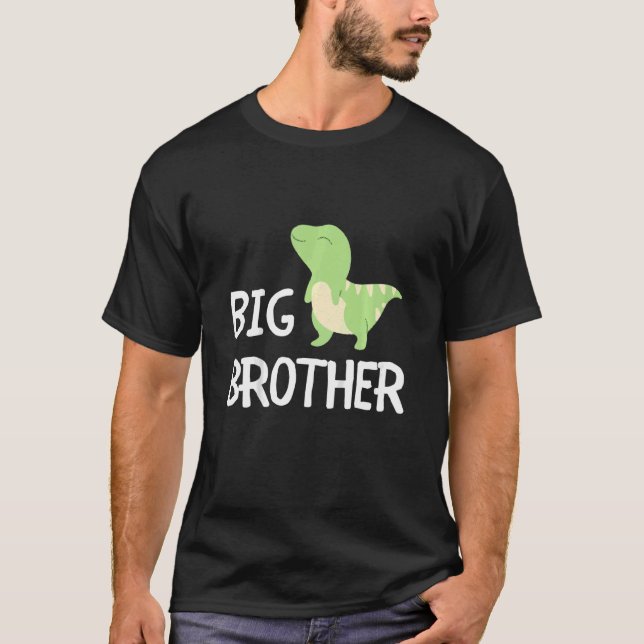 Kids Big Brother Dinosaur Best Bro Ever World's Gr T-Shirt (Front)