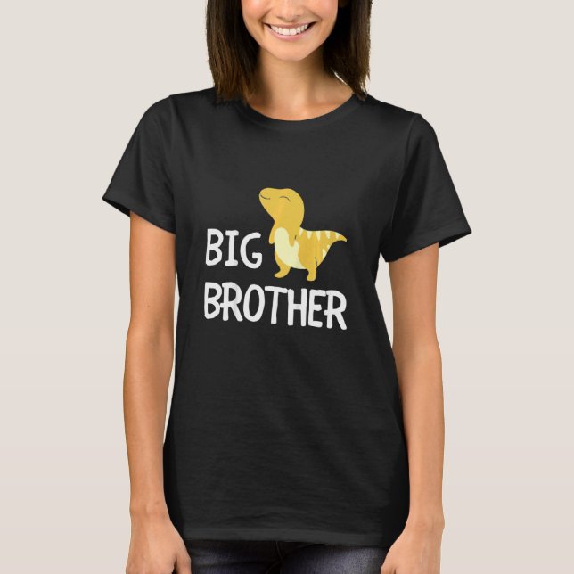 Kids Big Brother Dinosaur Best Bro Ever World's Gr T-Shirt (Front)
